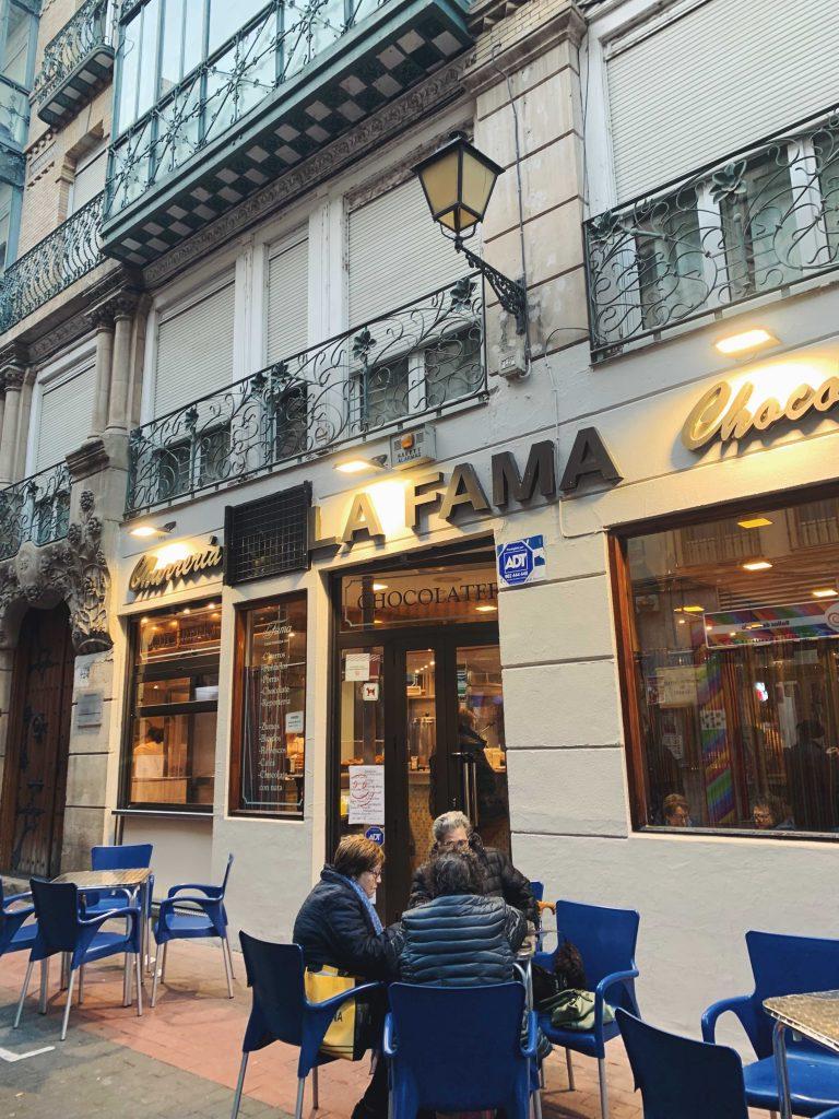 Hotspots Zaragoza, churros eten bij La Fama